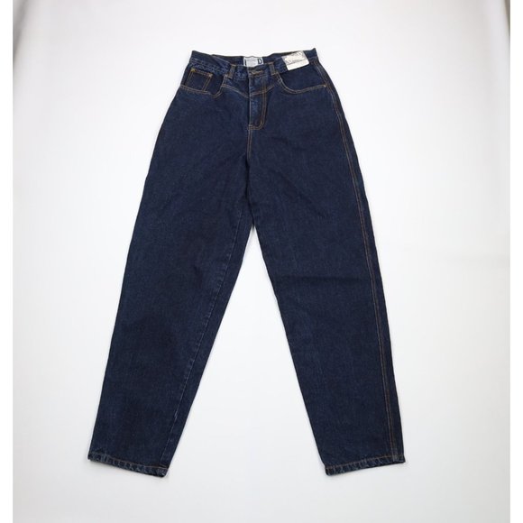 NOS Vintage 90s Streetwear Mens 32x34 Baggy Fit Tapered Leg Denim Jeans Blue
